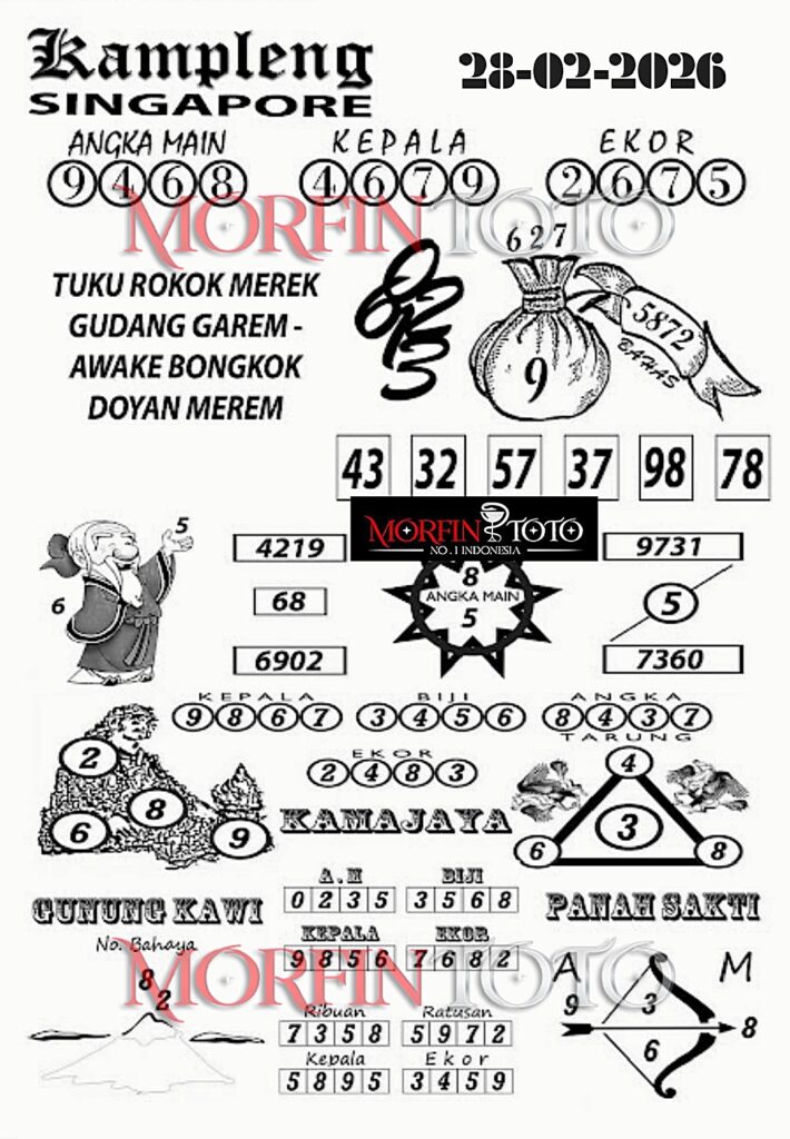 SYAIR TOGEL SINGAPORE KAMPLENG 28  FEBRUARI 2026