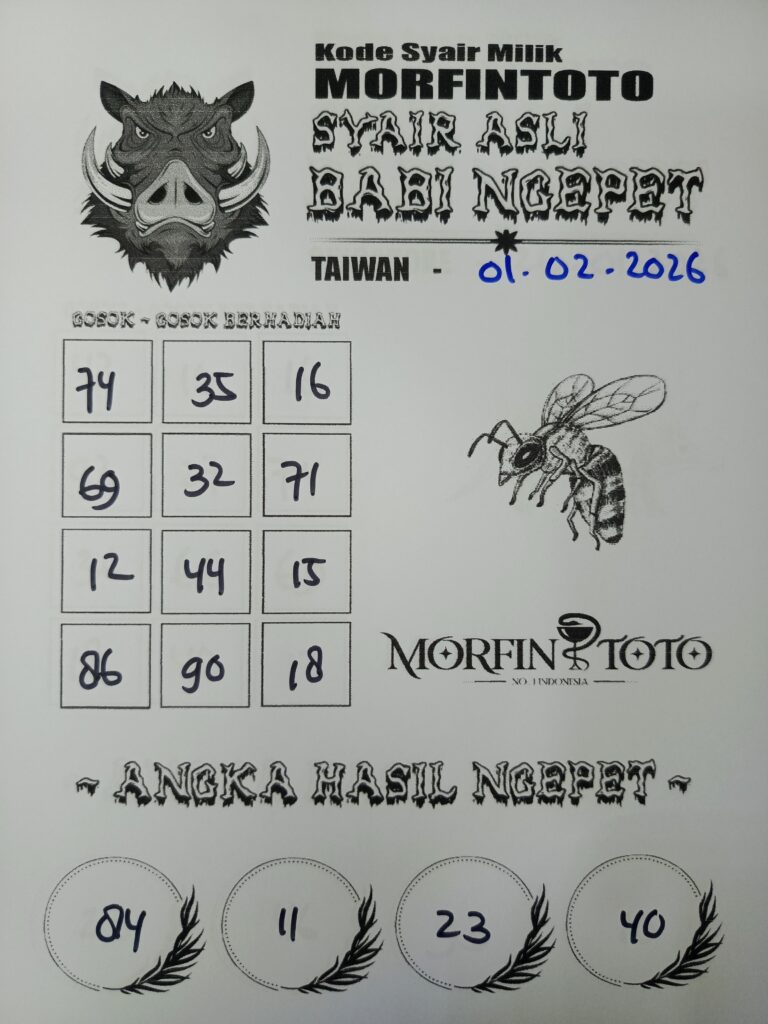 SYAIR TOGEL BABI NGEPET 01 FEBRUARI 2026