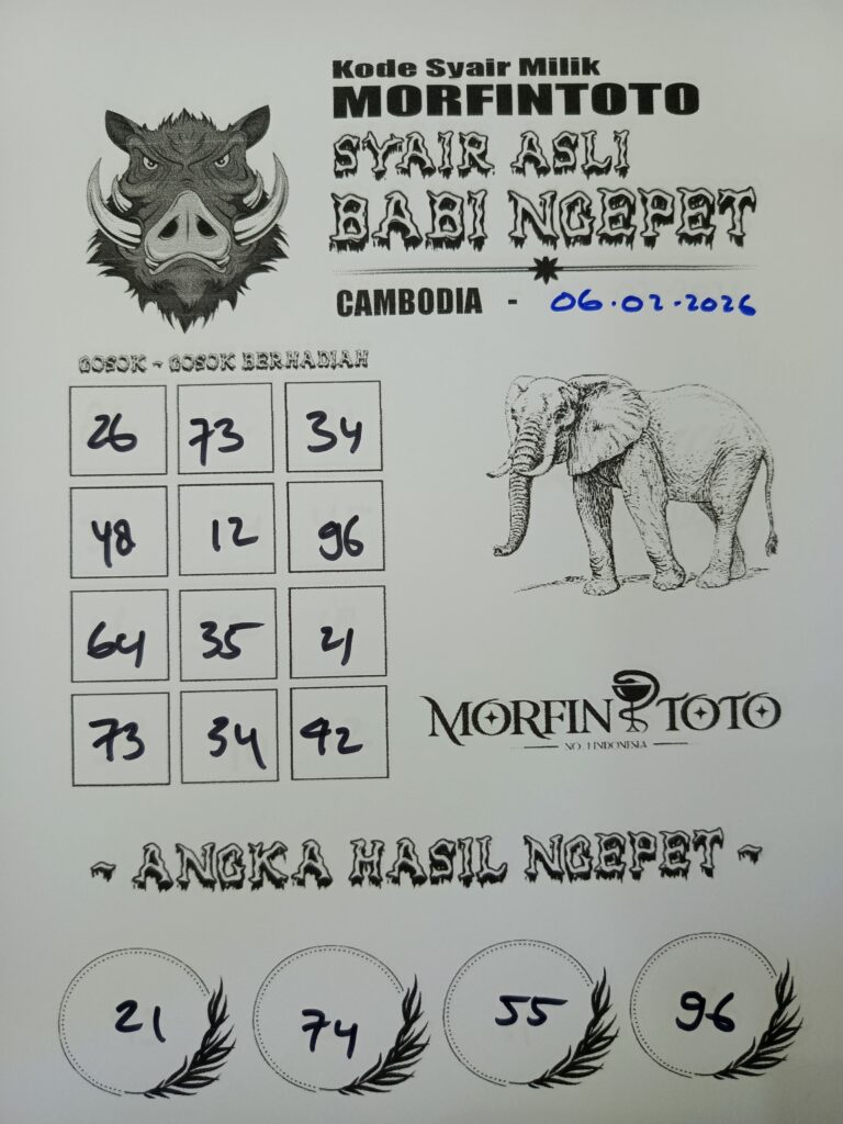 SYAIR TOGEL BABI NGEPET CAMBODIA 06 FEBRUARI 2026