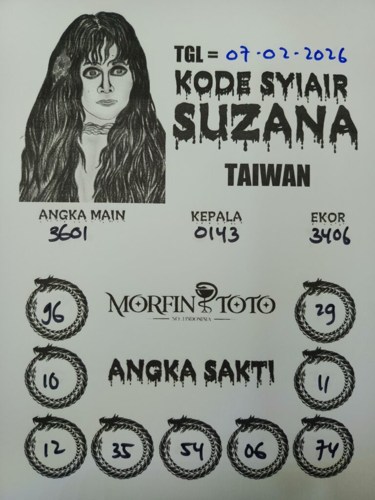 SYAIR TOGEL SUZANA TAIWAN  07 FEBRUARI 2026
