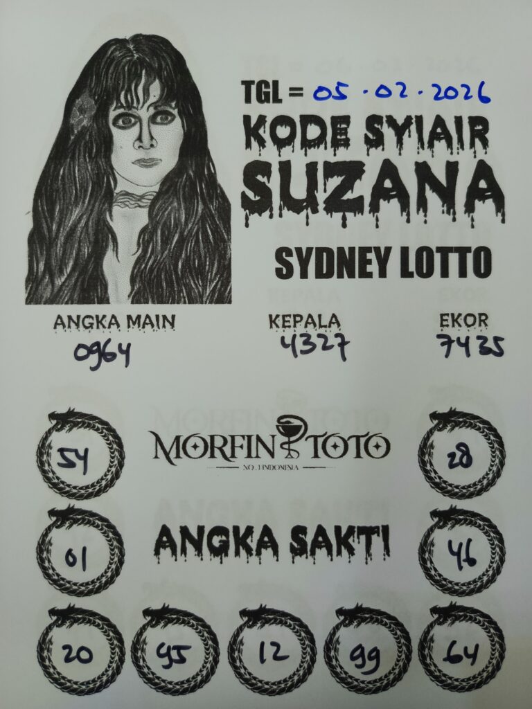 SYAIR TOGEL SUZANA SYDNEY LOTTO 05 FEBRUARI 2026