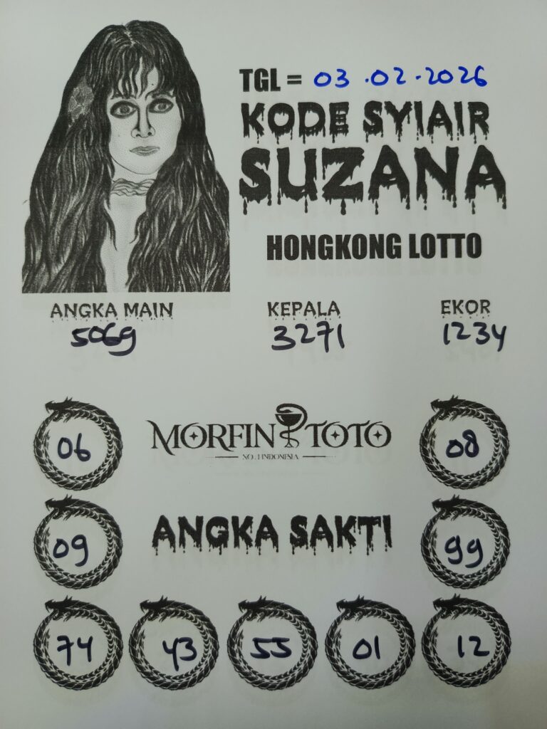 SYAIR TOGEL SUZANA  HONGKONG LOTTO 03 FEBRUARI 2026