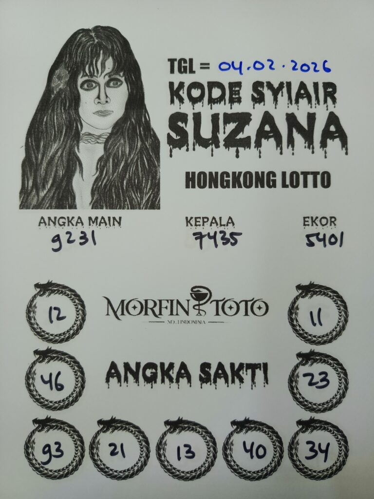 SYAIR TOGEL SUZANA  HONGKONG LOTTO 04 FEBRUARI 2026