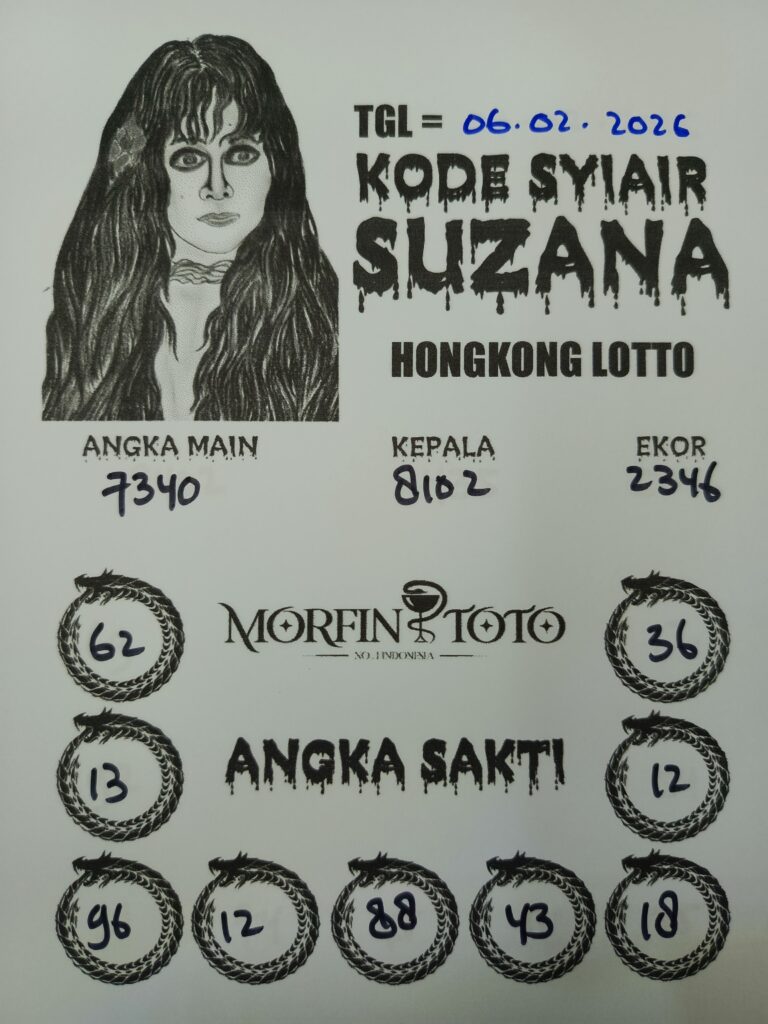SYAIR TOGEL SUZANA  HONGKONG LOTTO 06 FEBRUARI 2026