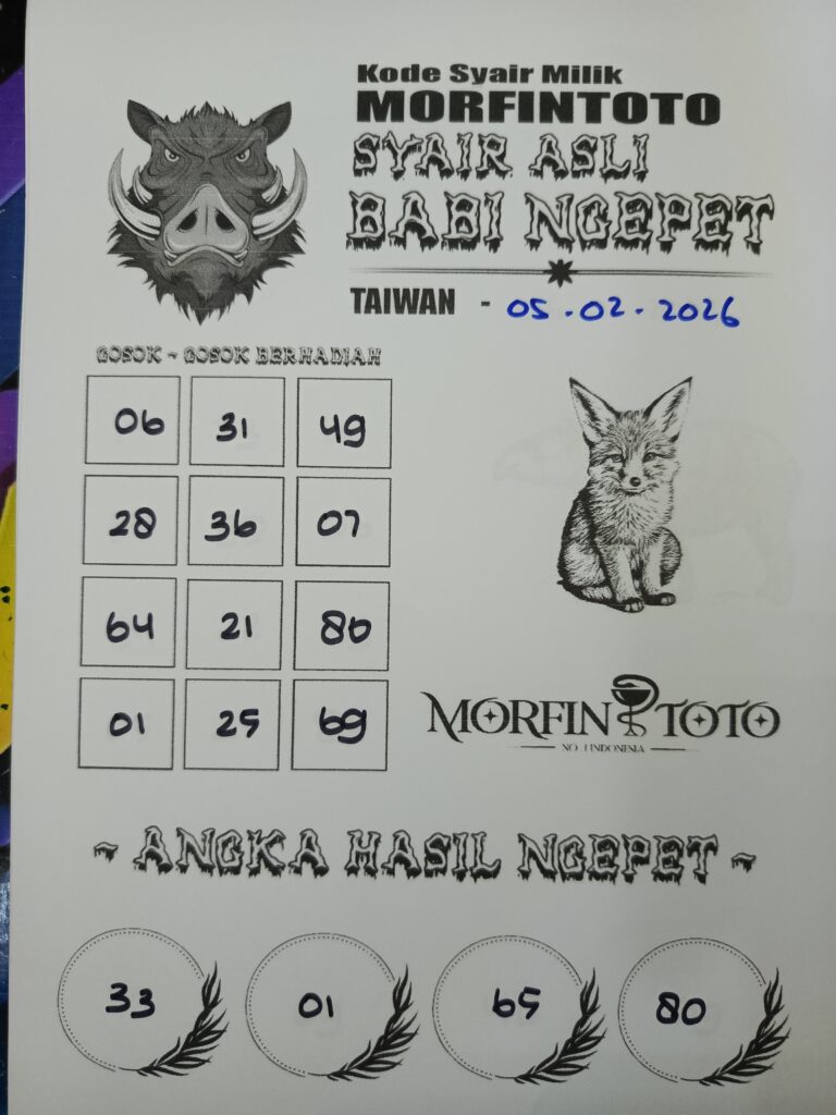 SYAIR TOGEL BABI NGEPET 05 FEBRUARI 2026