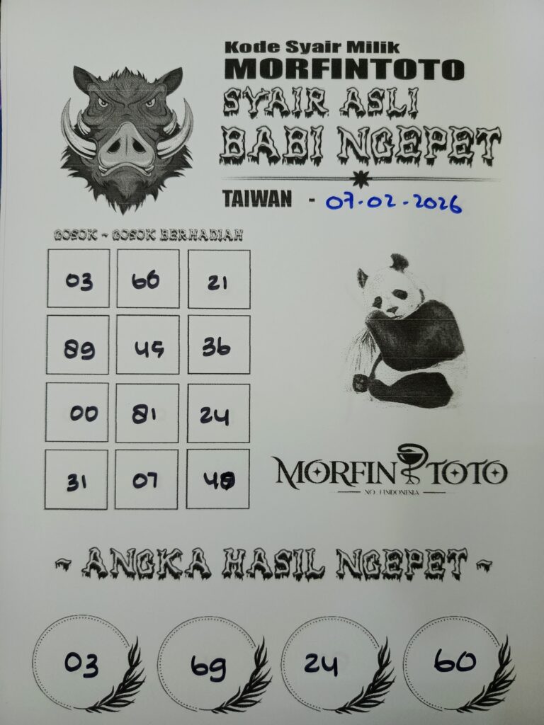 SYAIR TOGEL BABI NGEPET 07 FEBRUARI 2026