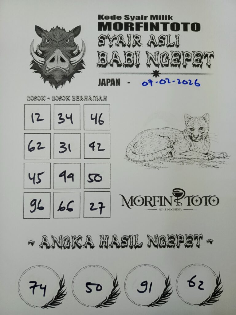 SYAIR TOGEL BABI NGEPET JAPAN 007 FEBRUARI 2026