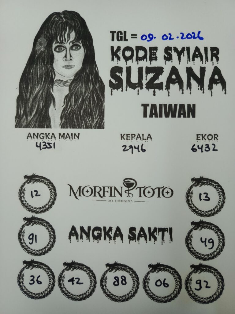 SYAIR TOGEL SUZANA TAIWAN  09 FEBRUARI 2026