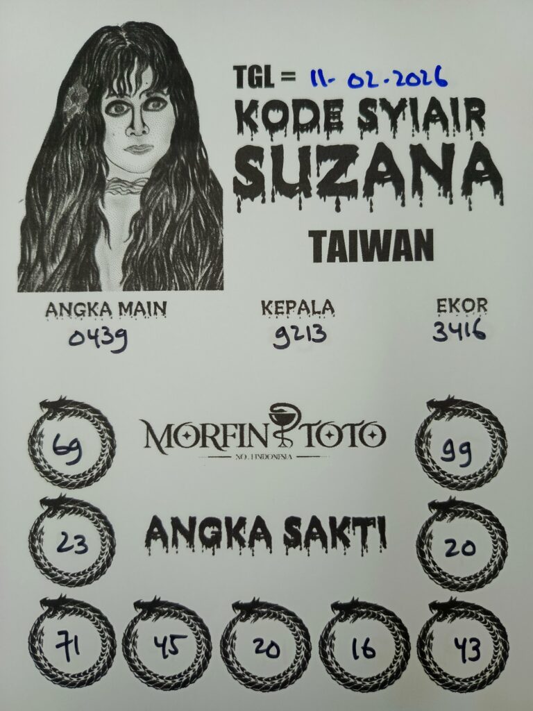 SYAIR TOGEL SUZANA TAIWAN  11 FEBRUARI 2026