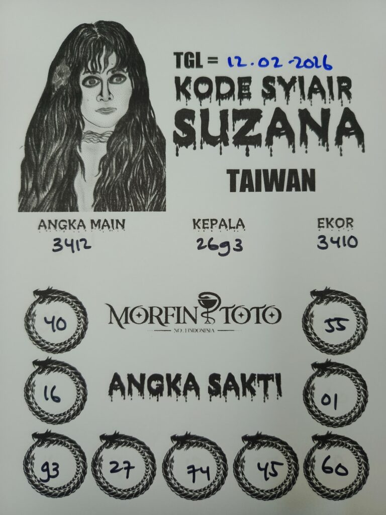 SYAIR TOGEL SUZANA TAIWAN  12 FEBRUARI 2026