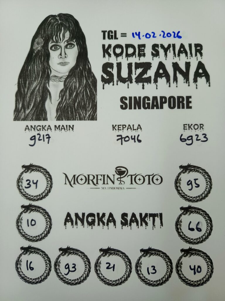 SYAIR TOGEL SINGAPORE SUZANA 14 FEBRUARI 2026