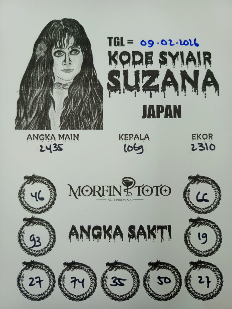 SYAIR TOGEL SUZANA JAPAN  09 FEBRUARI 2026