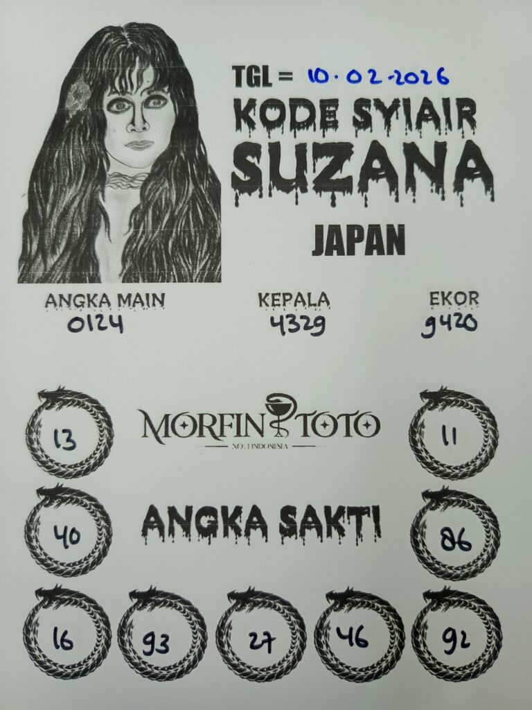SYAIR TOGEL SUZANA JAPAN  10 FEBRUARI 2026