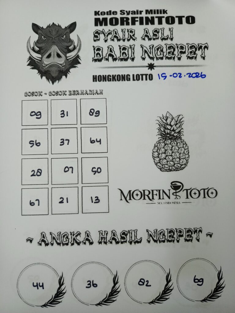 SYAIR TOGEL BABI NGEPET HONGKONG LOTTO 15 FEBRUARI 2026