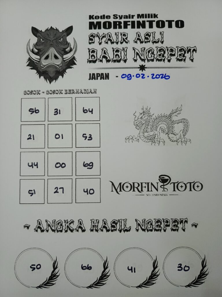 SYAIR TOGEL BABI NGEPET JAPAN 09 FEBRUARI 2026