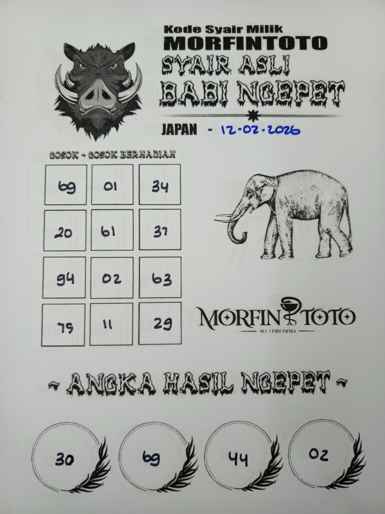 SYAIR TOGEL BABI NGEPET JAPAN 12 FEBRUARI 2026