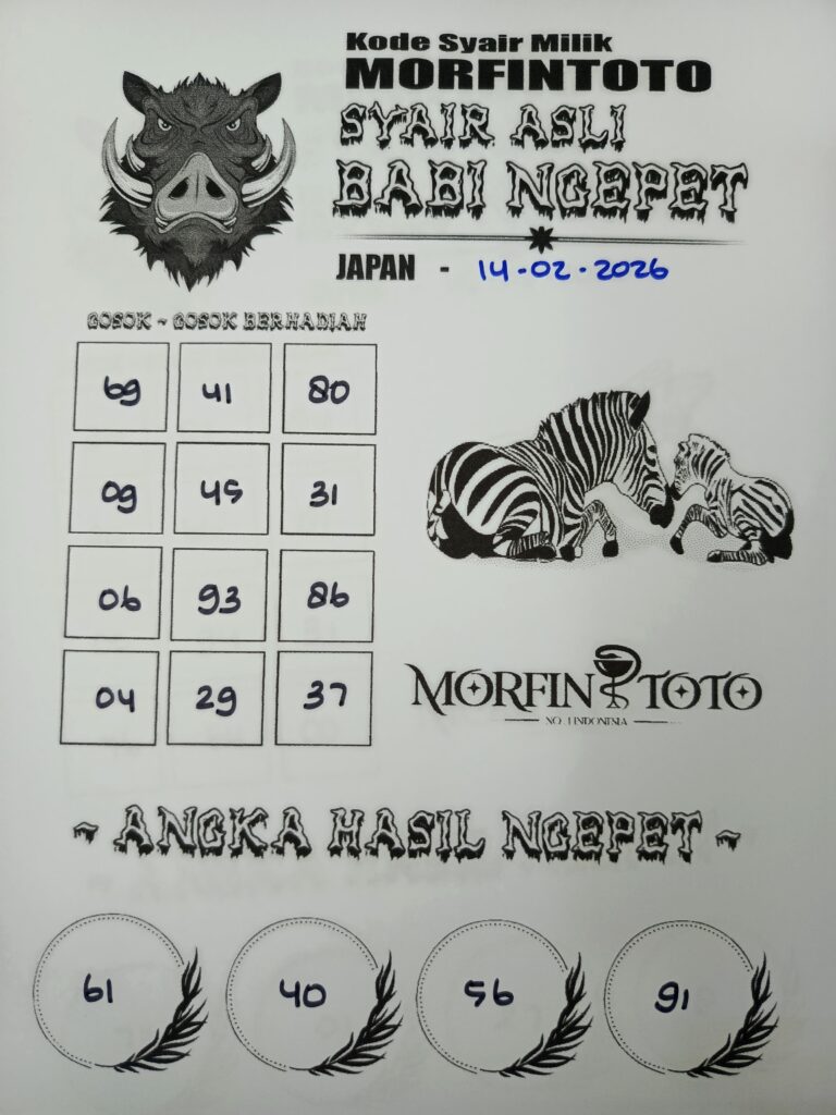 SYAIR TOGEL BABI NGEPET JAPAN 14 FEBRUARI 2026