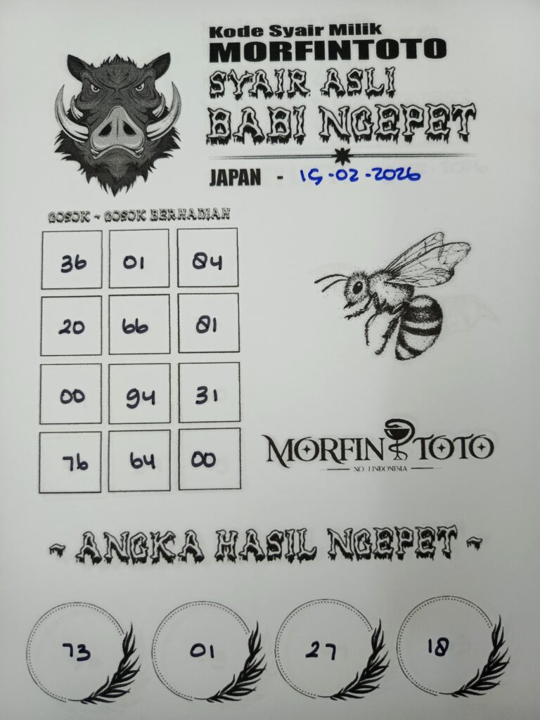 SYAIR TOGEL BABI NGEPET JAPAN 15 FEBRUARI 2026
