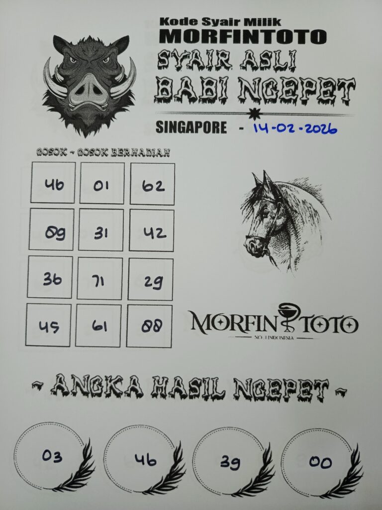 SYAIR TOGEL SINGAPORE BABI NGEPET 14 FEBRUARI 2026