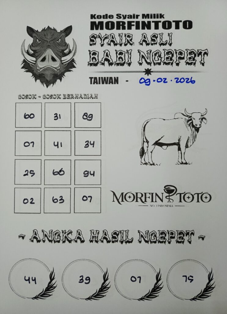 SYAIR TOGEL BABI NGEPET 09 FEBRUARI 2026