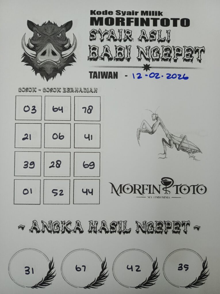 SYAIR TOGEL BABI NGEPET 12 FEBRUARI 2026