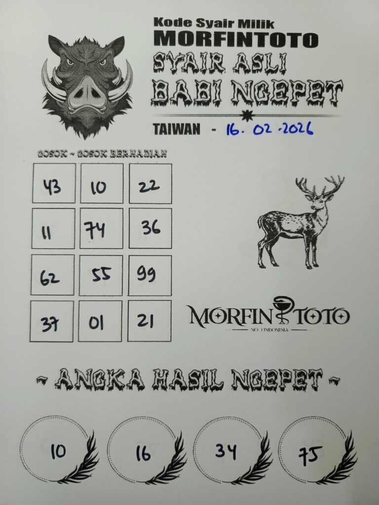 SYAIR TOGEL BABI NGEPET 16 FEBRUARI 2026
