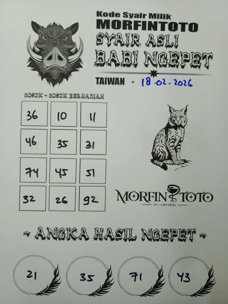SYAIR TOGEL BABI NGEPET 18 FEBRUARI 2026