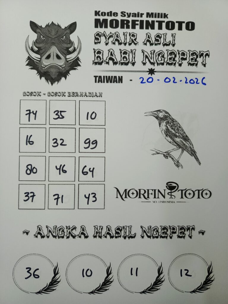 SYAIR TOGEL BABI NGEPET 20 FEBRUARI 2026