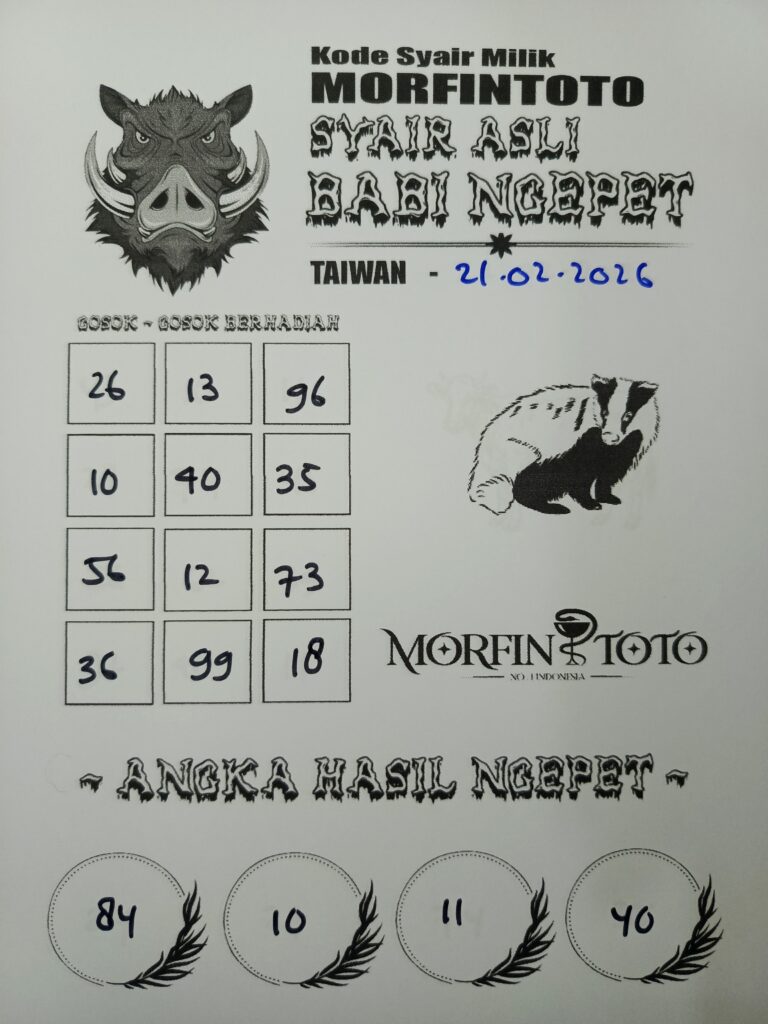 SYAIR TOGEL BABI NGEPET 21 FEBRUARI 2026