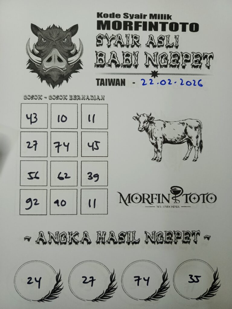 SYAIR TOGEL BABI NGEPET 22 FEBRUARI 2026
