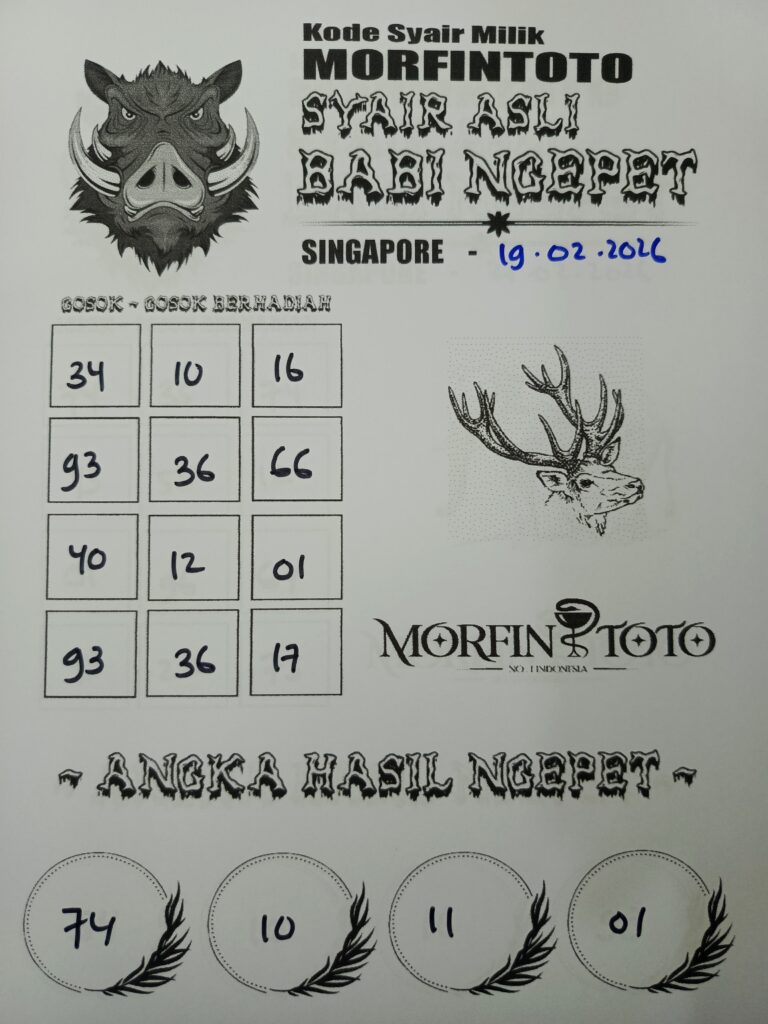 SYAIR TOGEL SINGAPORE BABI NGEPET 19 FEBRUARI 2026