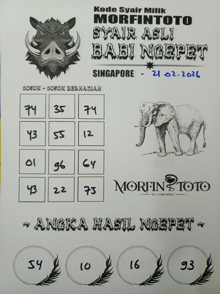 SYAIR TOGEL SINGAPORE BABI NGEPET 21 FEBRUARI 2026