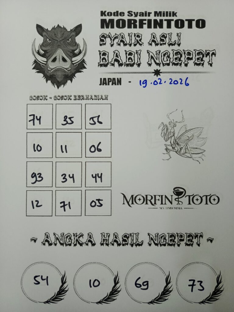 SYAIR TOGEL BABI NGEPET JAPAN 19 FEBRUARI 2026