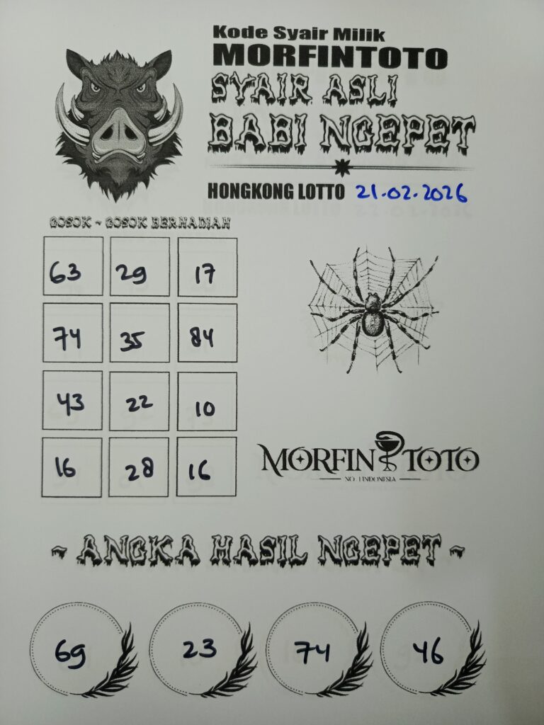 SYAIR TOGEL BABI NGEPET HONGKONG LOTTO 21 FEBRUARI 2026
