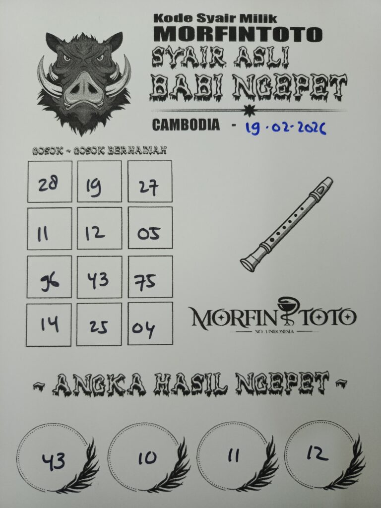SYAIR TOGEL BABI NGEPET CAMBODIA 19 FEBRUARI 2026