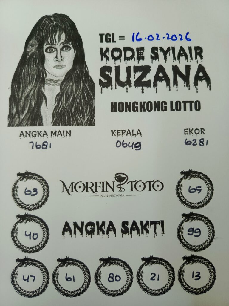 SYAIR TOGEL SUZANA HONGKONG LOTTO 16 FEBRUARI 2026