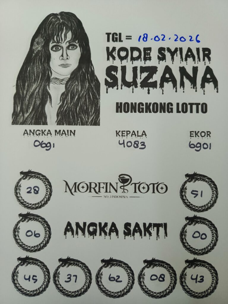 SYAIR TOGEL SUZANA  HONGKONG LOTTO 18 FEBRUARI 2026