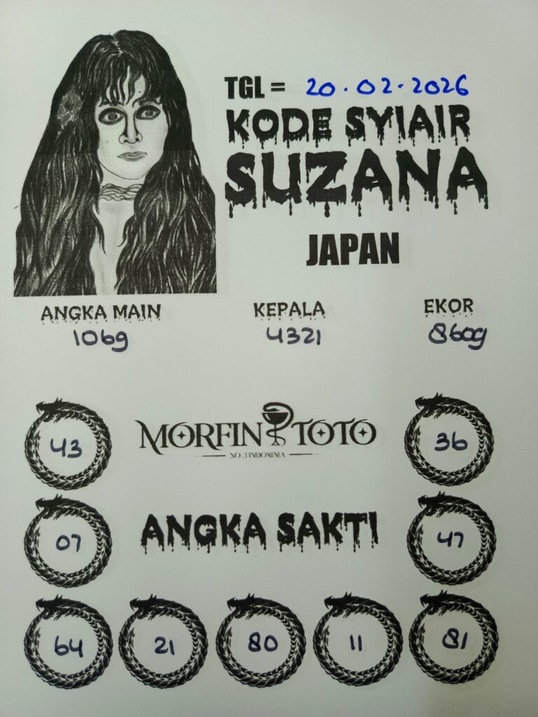SYAIR TOGEL SUZANA JAPAN  20 FEBRUARI 2026
