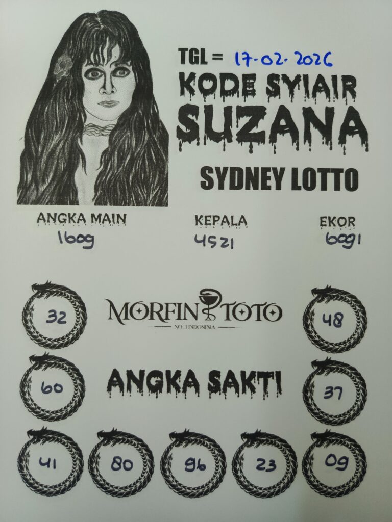 SYAIR TOGEL SUZANA SYDNEY LOTTO 17 FEBRUARI 2026