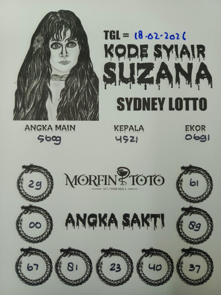 SYAIR TOGEL SUZANA SYDNEY LOTTO 18 FEBRUARI 2026