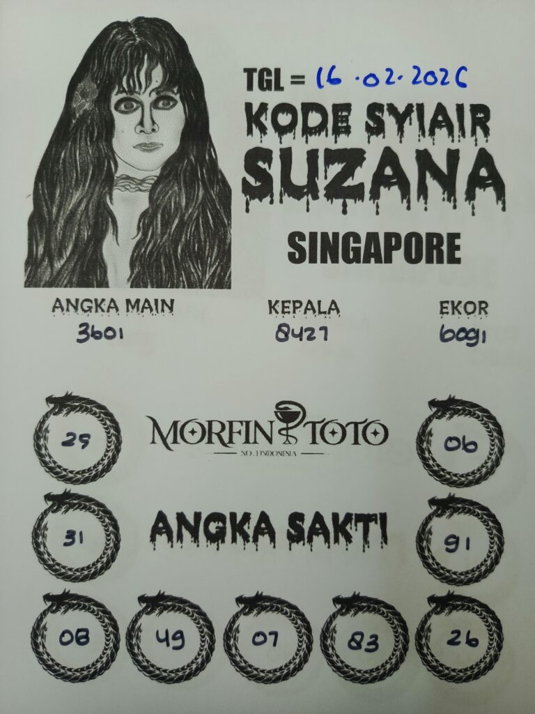 SYAIR TOGEL SINGAPORE SUZANA  16 FEBRUARI 2026