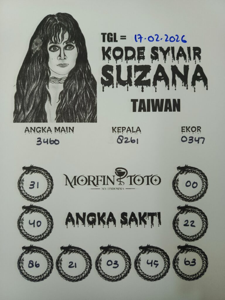 SYAIR TOGEL SUZANA TAIWAN  17 FEBRUARI 2026
