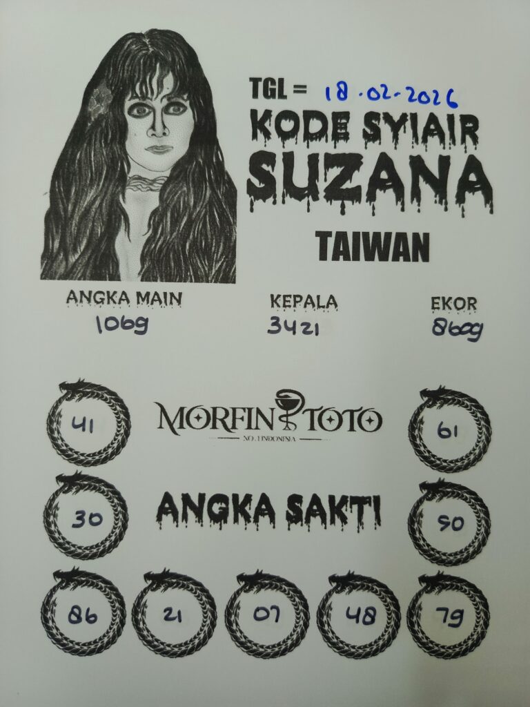 SYAIR TOGEL SUZANA TAIWAN 18 FEBRUARI 2026