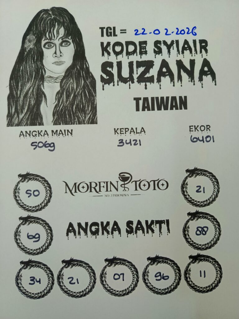SYAIR TOGEL SUZANA TAIWAN  22 FEBRUARI 2026