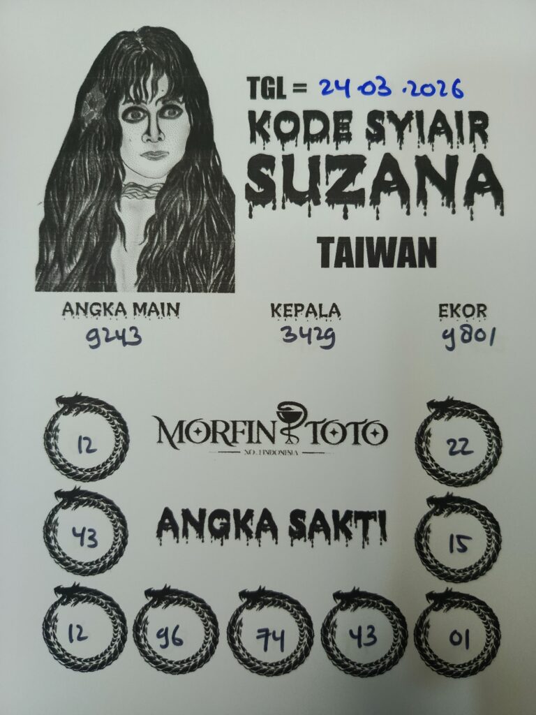 SYAIR TOGEL SUZANA TAIWAN  24 FEBRUARI 2026