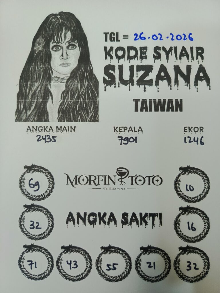 SYAIR TOGEL SUZANA TAIWAN 26 FEBRUARI 2026