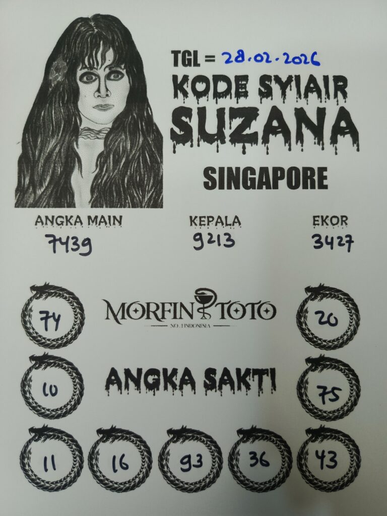 SYAIR TOGEL SINGAPORE SUZANA  28 FEBRUARI 2026