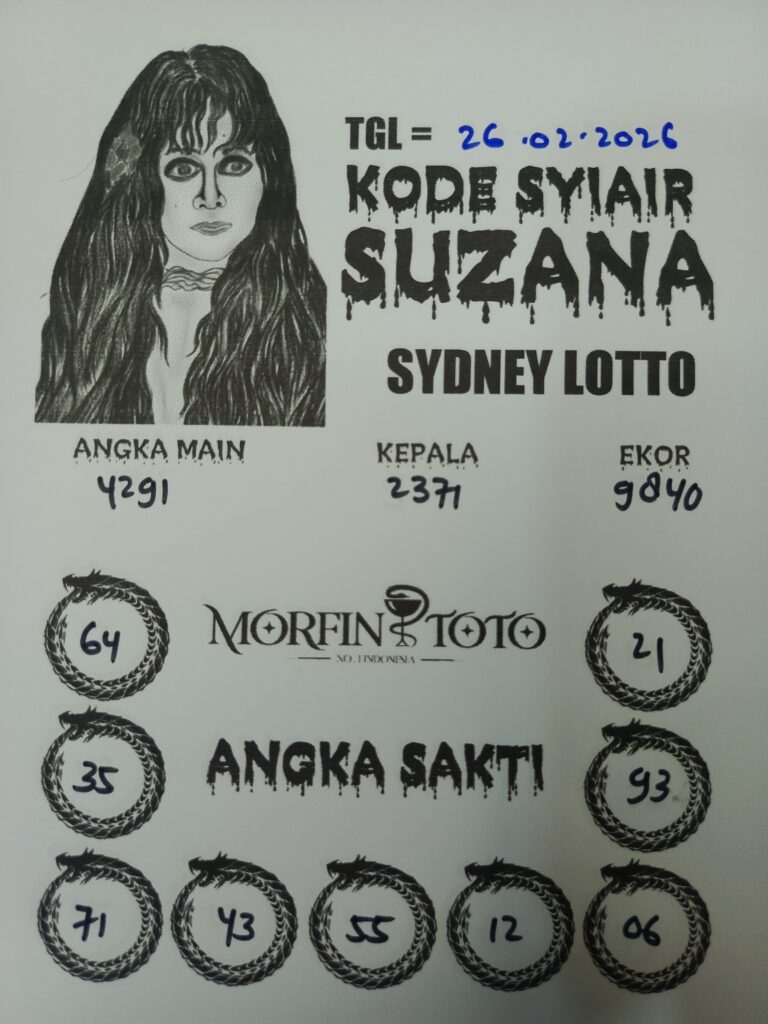 SYAIR TOGEL SUZANA SYDNEY LOTTO 26 FEBRUARI 2026