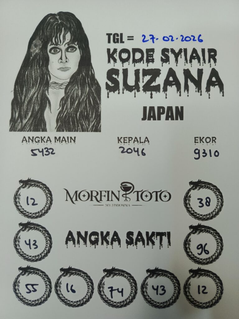 SYAIR TOGEL SUZANA JAPAN  27 FEBRUARI 2026