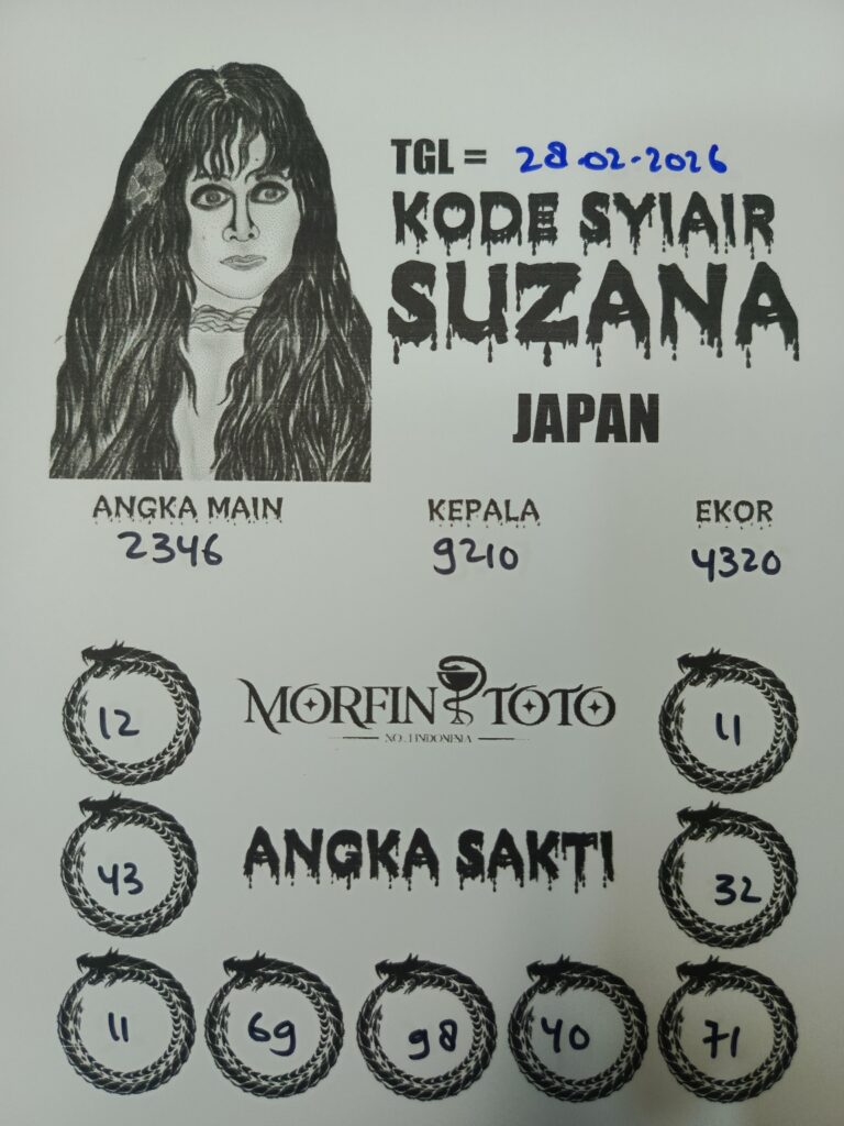 SYAIR TOGEL SUZANA JAPAN  28 FEBRUARI 2026